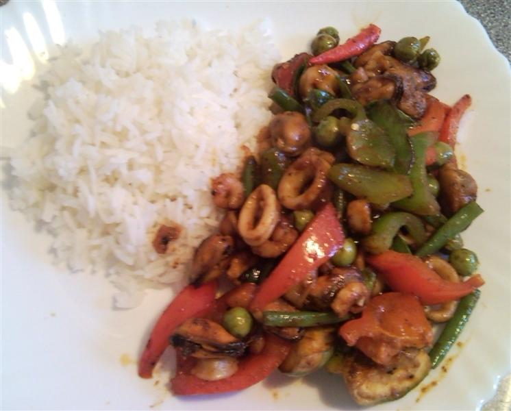 Thai Chilli Stir Fry With Seafood
