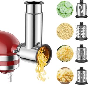 Cofun stainless steel slicer shredder attachment for KitchenAid stand mixer