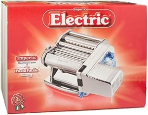 Durable stainless steel Imperia pasta maker with dual-speed motor, made in Italy