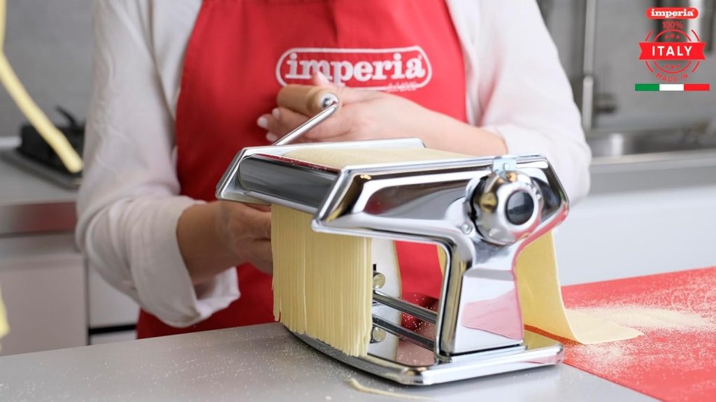 Italian-made Imperia pasta machine for lasagna, fettuccine, and fresh pasta
