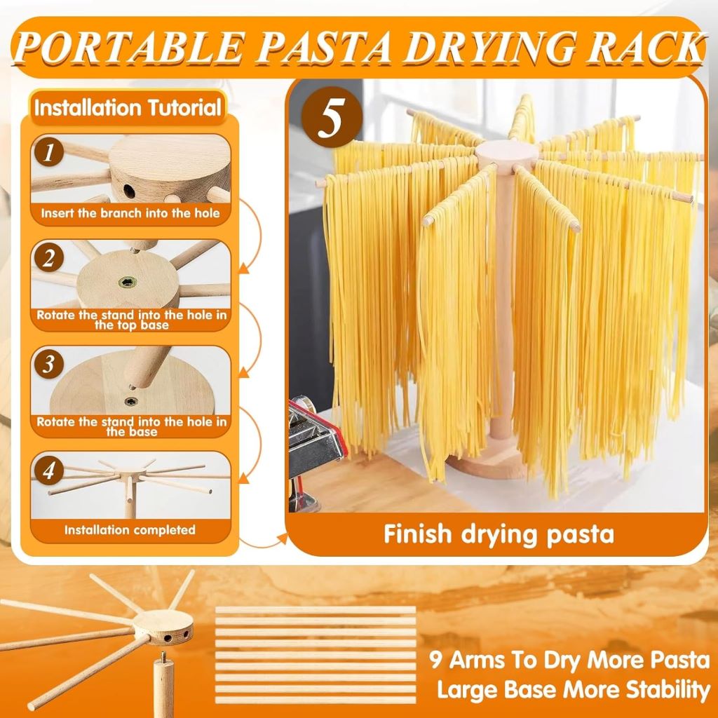 Complete ATPWONZ pasta tool set for homemade pasta, ravioli, and gnocchi