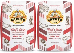 Antico Molino Caputo 00 Flour pack for pizza, bread, and pasta – 2×2.2 LB