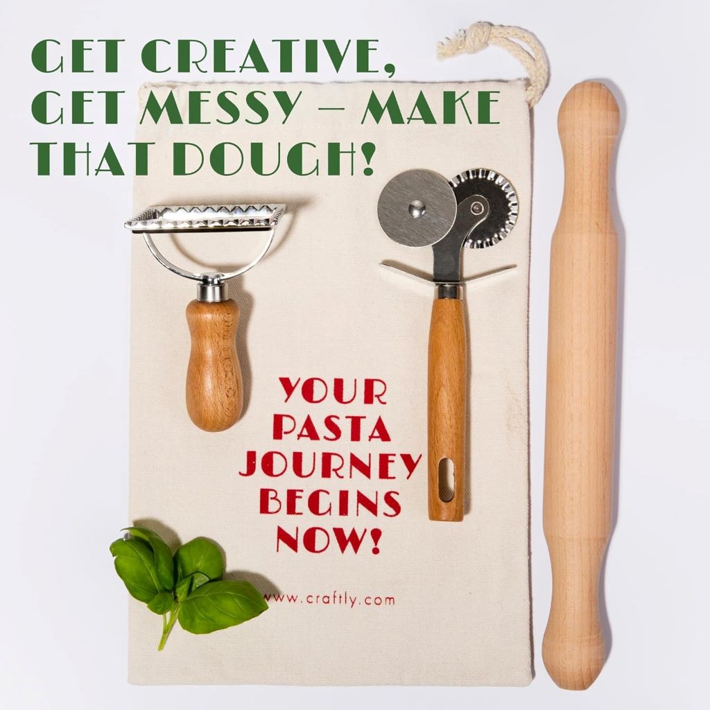 All-in-one gourmet pasta set for beginners and experienced cooks, includes tools and ingredients.