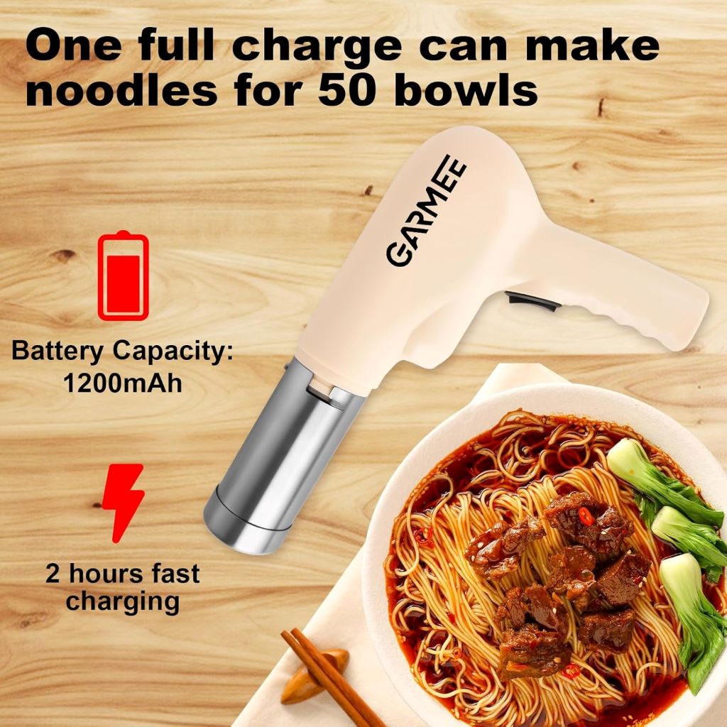 GARMEE pasta maker appliance for fresh spaghetti and noodle preparation.”