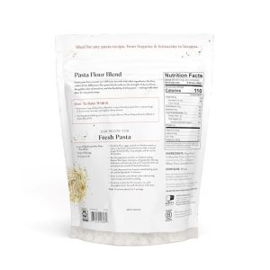 King Arthur pasta flour blend, white, finely ground, ideal for fresh homemade pasta.
