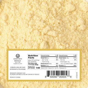 High-protein durum wheat semolina flour from ONE IN A MILL, ideal for baking and cooking.