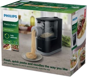 Automatic Philips Viva pasta maker making fresh noodles at home