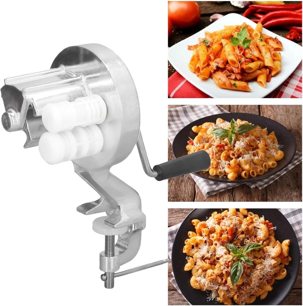 Tnfeeon stainless steel hand-crank cavatelli and gnocchi maker for fresh pasta