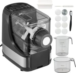 VEVOR Electric Pasta Maker making homemade pasta in 8 shapes
