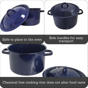 Durable 6-quart IMUSA enamel stock pot perfect for soups, stews, and kitchen use.