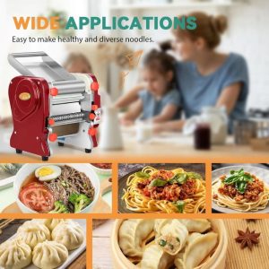 Heavy-duty 2-in-1 pasta maker pressing dough and cutting noodles automatically