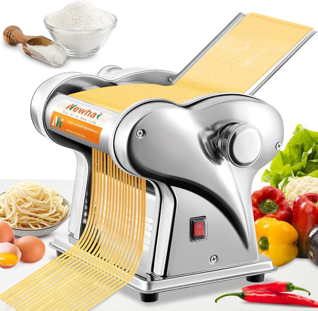 Newhai Electric Pasta Maker making fresh homemade noodles at home