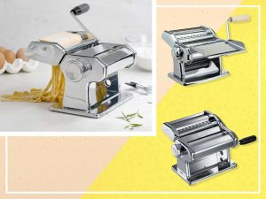 Various pasta maker brands displayed side by side for comparison.