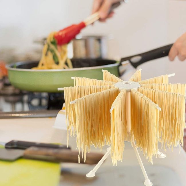Compact 10-bar pasta dryer by Cambom used for drying homemade noodles.