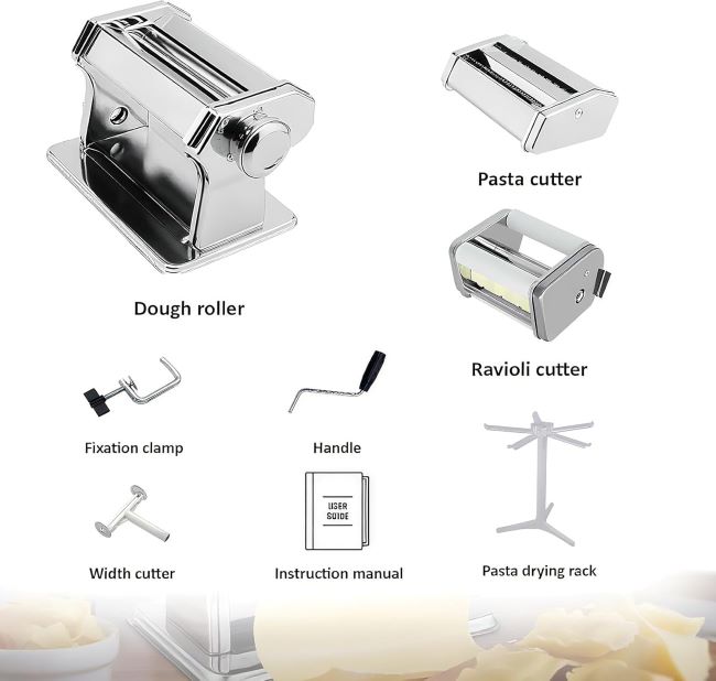 Home pasta-making made easy with MZTOGR 2-in-1 Pasta & Noodle Maker.