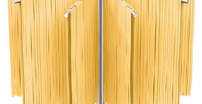 STWWO pasta drying rack with detachable stainless steel arms for homemade pasta