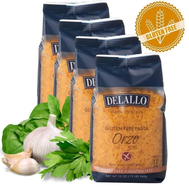 Gluten-free DeLallo Orzo ready to cook