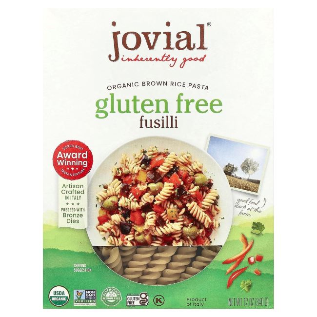 Jovial organic brown rice fusilli gluten-free pasta, 12 oz package