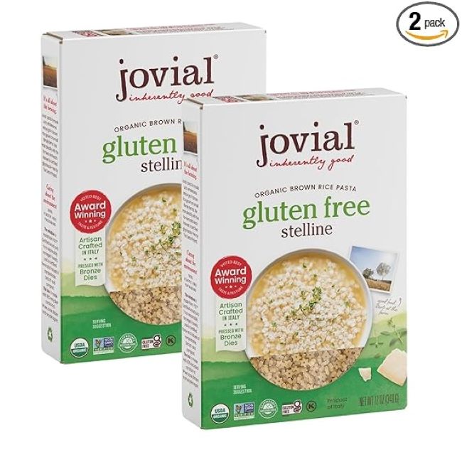 Jovial whole grain brown rice stelline star-shaped gluten-free pasta