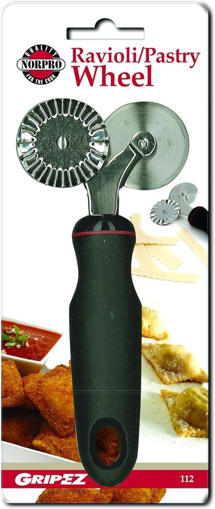 Norpro Grip-EZ pastry and ravioli wheel cutter with black ergonomic handle