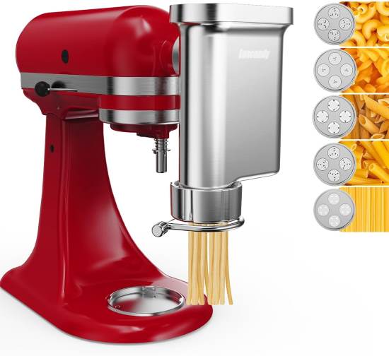 Eascandy Metal Gourmet Pasta Press Attachment