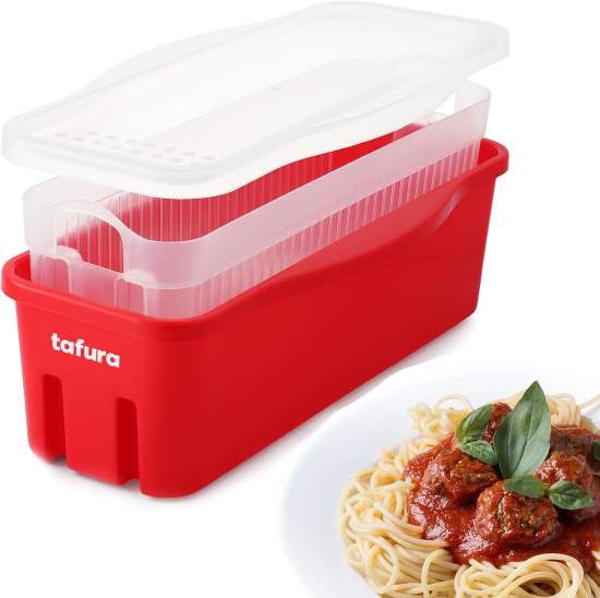 Tafura Microwave Pasta Cooker with Double Straining System