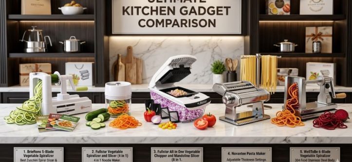Zucchini pasta maker creating fresh veggie noodles in a Florida (FL) kitchen for healthy low-carb meals