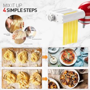Antree Pasta Maker Attachment with pasta roller and cutters for fresh homemade pasta