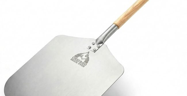 Chicago Brick Oven pizza peel with detachable handle for outdoor pizza ovens