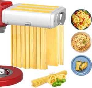 NEWSETS 3-in-1 Pasta Maker Attachment roller and cutter