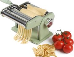 Sur La Table manual pasta maker with stainless steel design in New York