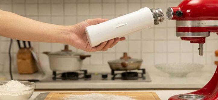 Fresh pasta dough passing through Antree pasta roller